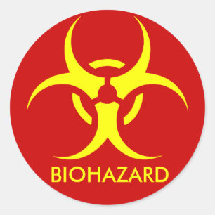 Biohazard! Waarschuwing gevaar Ronde Sticker