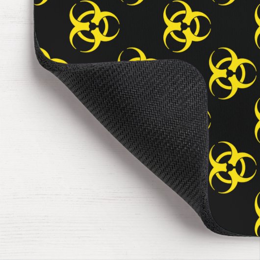 Biohazard Waarschuwing Mousepad w / aangepaste tek Muismat (Hoek)