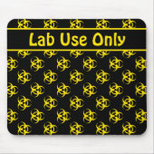 Biohazard Waarschuwing Mousepad w / aangepaste tek Muismat (Voorkant)