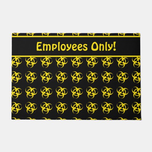 Biohazard Waarschuwingsdeurmat w / tekst Deurmat (Voorkant)