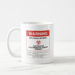 Biohazard Warning Coffee Mok (Square)