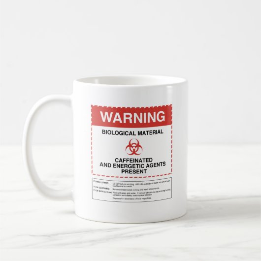 Biohazard Warning Coffee Mok (Square) (Links)