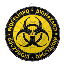 Biohazard Warning Dart Board