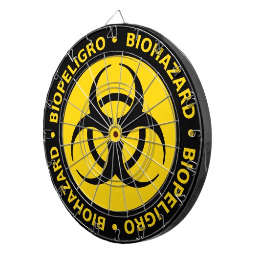Biohazard Warning Dart Board Dartbord (Voorkant Rechts)