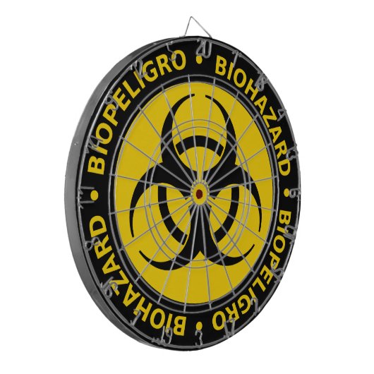 Biohazard Warning Dart Board Dartbord (Voorkant Links)