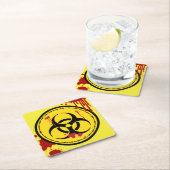 Biohazard Warning Symbool Bloody Paper Onderzetter (Insitu)