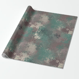 Biohazard Woodland Camo Inpakpapier