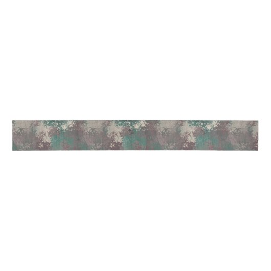 Biohazard Woodland Camo Ribbon Grosgrain Lint (Voorkant)