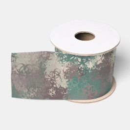 Biohazard Woodland Camo Ribbon Grosgrain Lint