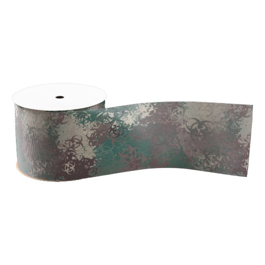 Biohazard Woodland Camo Ribbon Grosgrain Lint (Spoel)