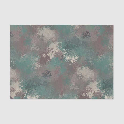 Biohazard Woodland Camo Tissue Paper Tissuepapier (Voorkant)