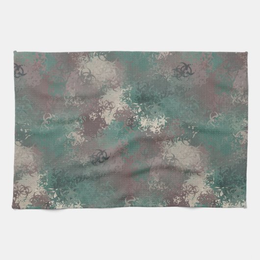 Biohazard Woodland Camo Towel Theedoek (Horizontaal)
