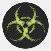 Biohazard -xdist ronde sticker (Voorkant)
