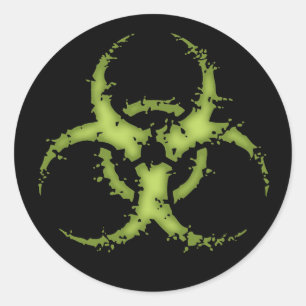 Biohazard -xdist ronde sticker