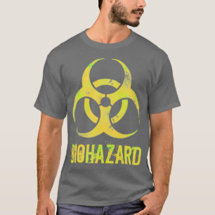 Biohazard Yellow Disted Biology Science Teache T-shirt