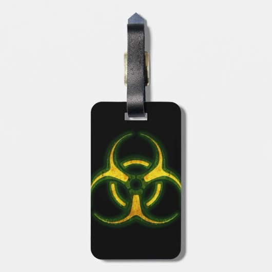 Biohazard Zombie Waarschuwing Bagagelabel (Achterkant verticaal)