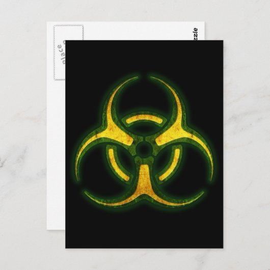 Biohazard Zombie Waarschuwing Briefkaart (Voorkant / Achterkant)