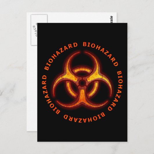 Biohazard Zombie Waarschuwing Briefkaart (Voorkant / Achterkant)