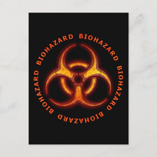 Biohazard Zombie Waarschuwing Briefkaart (Voorkant)
