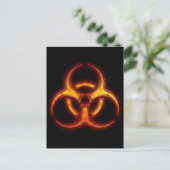 Biohazard Zombie Waarschuwing Briefkaart (Staand voorkant)