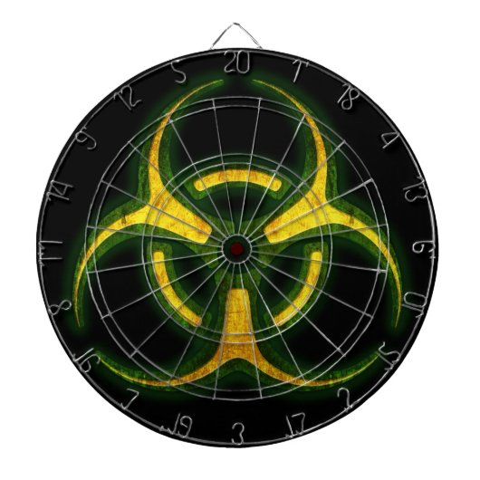 Biohazard Zombie Waarschuwing Dartbord (Voorkant)