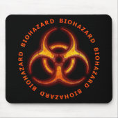 Biohazard Zombie Waarschuwing Muismat (Voorkant)