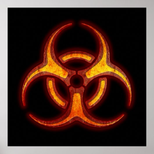Biohazard Zombie Waarschuwing Poster (Voorkant)