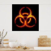 Biohazard Zombie Waarschuwing Poster (Keuken)