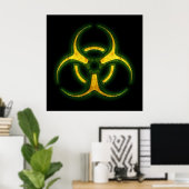 Biohazard Zombie Waarschuwing Poster (Thuiskantoor)