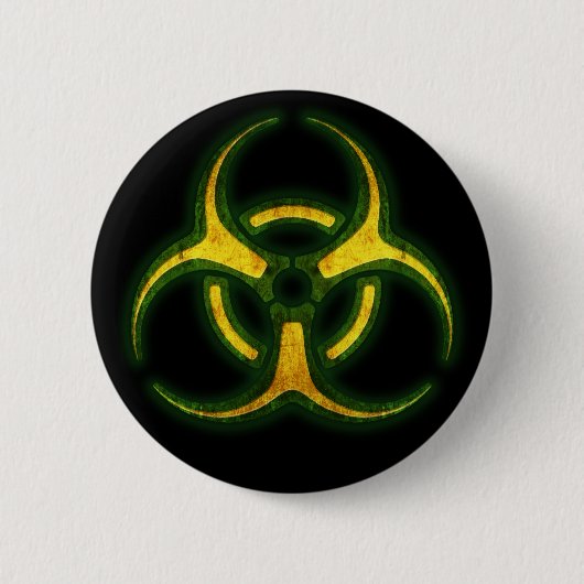 Biohazard Zombie Waarschuwing Ronde Button 5,7 Cm (Voorkant)