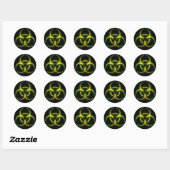 Biohazard Zombie Waarschuwing Ronde Sticker (Vel)