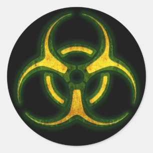 Biohazard Zombie Waarschuwing Ronde Sticker