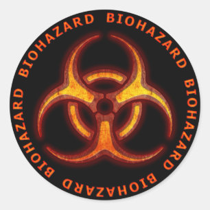 Biohazard Zombie Waarschuwing Ronde Sticker