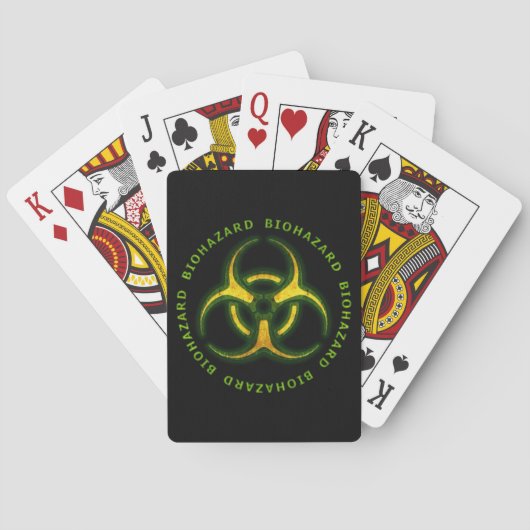 Biohazard Zombie Warning Pokerkaarten (Achterkant)