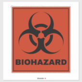 biohazardsymbool sticker (Vel)