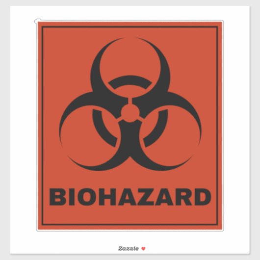 biohazardsymbool sticker (Vel)