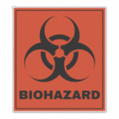 biohazardsymbool sticker (Voorkant)