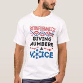 Bioinformatica die Aantallen een Stem geeft T-shirt (Voorkant)