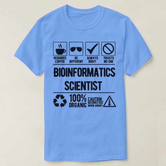 Bioinformatica-wetenschapper T-shirt (Design voorkant)