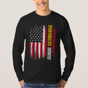 Bioinformatica Wetenschapper VS Vlag Biologie Bioi T-shirt