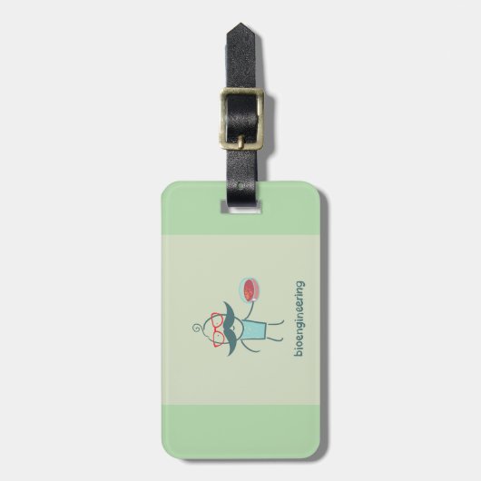 bioingenieurswetenschapper bagagelabel (Voorkant verticaal)