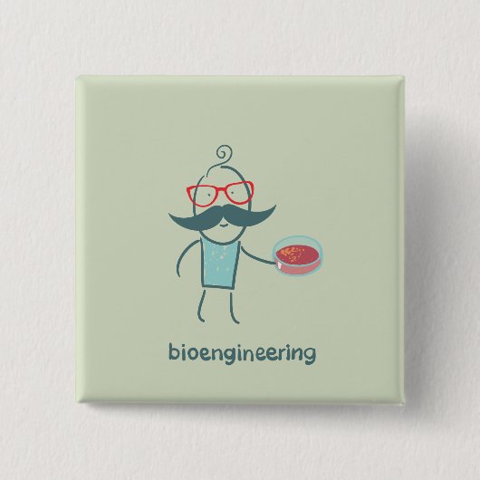 bioingenieurswetenschapper vierkante button 5,1 cm (Voorkant)