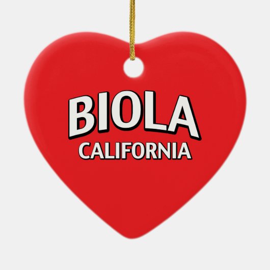 Biola California Keramisch Ornament (Achterkant)