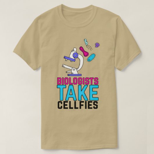 Biologen nemen celfies 3 t-shirt (Design voorkant)