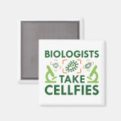 Biologen nemen celfies magneet (Voorkant / Achterkant)