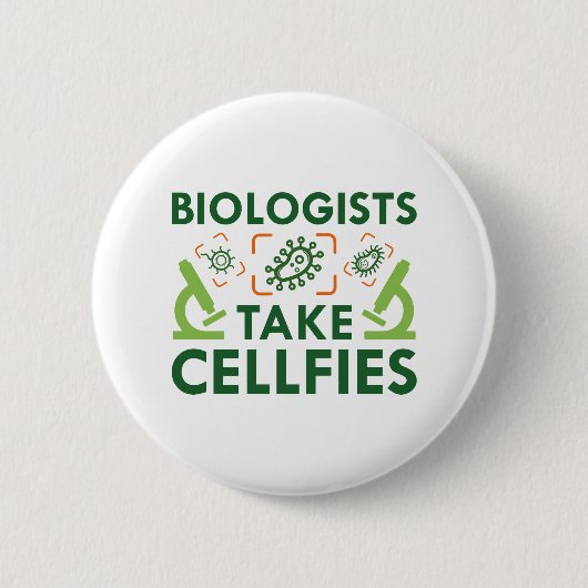 Biologen nemen celfies ronde button 5,7 cm (Voorkant)