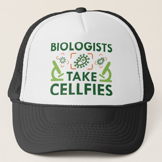 Biologen nemen celfies trucker pet (Voorkant)