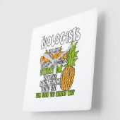 Biologen zijn als ananassen. vierkante klok (Hoek)