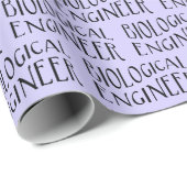 Biological Engineer Grey Wavy Text Cadeaupapier (Rol Hoek)