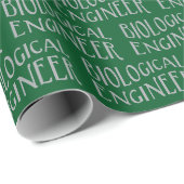 Biological Engineer Grey Wavy Text Cadeaupapier (Rol Hoek)